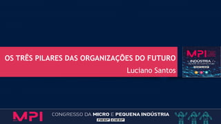 OS TRÊS PILARES DAS ORGANIZAÇÕES DO FUTURO
Luciano Santos
 