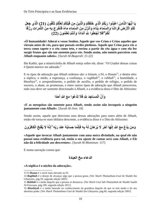 os três princípios e as suas evidências.(Monoteísmo) | PDF