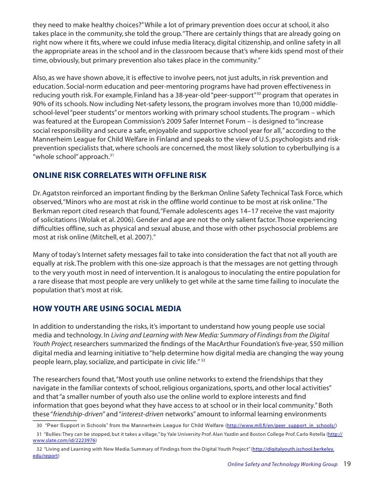 youth safety on a living internet working with at risk youth cover letter