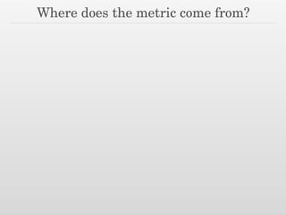 Where does the metric come from?
 
