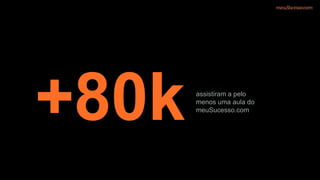 assistiram a pelo
menos uma aula do
meuSucesso.com
+80k
 