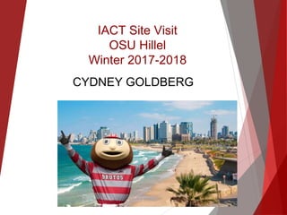 IACT Site Visit
OSU Hillel
Winter 2017-2018
CYDNEY GOLDBERG
 