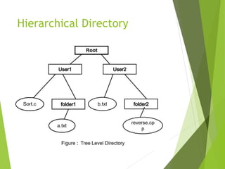 Hierarchical Directory
 