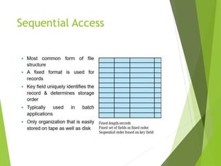 Sequential Access
 