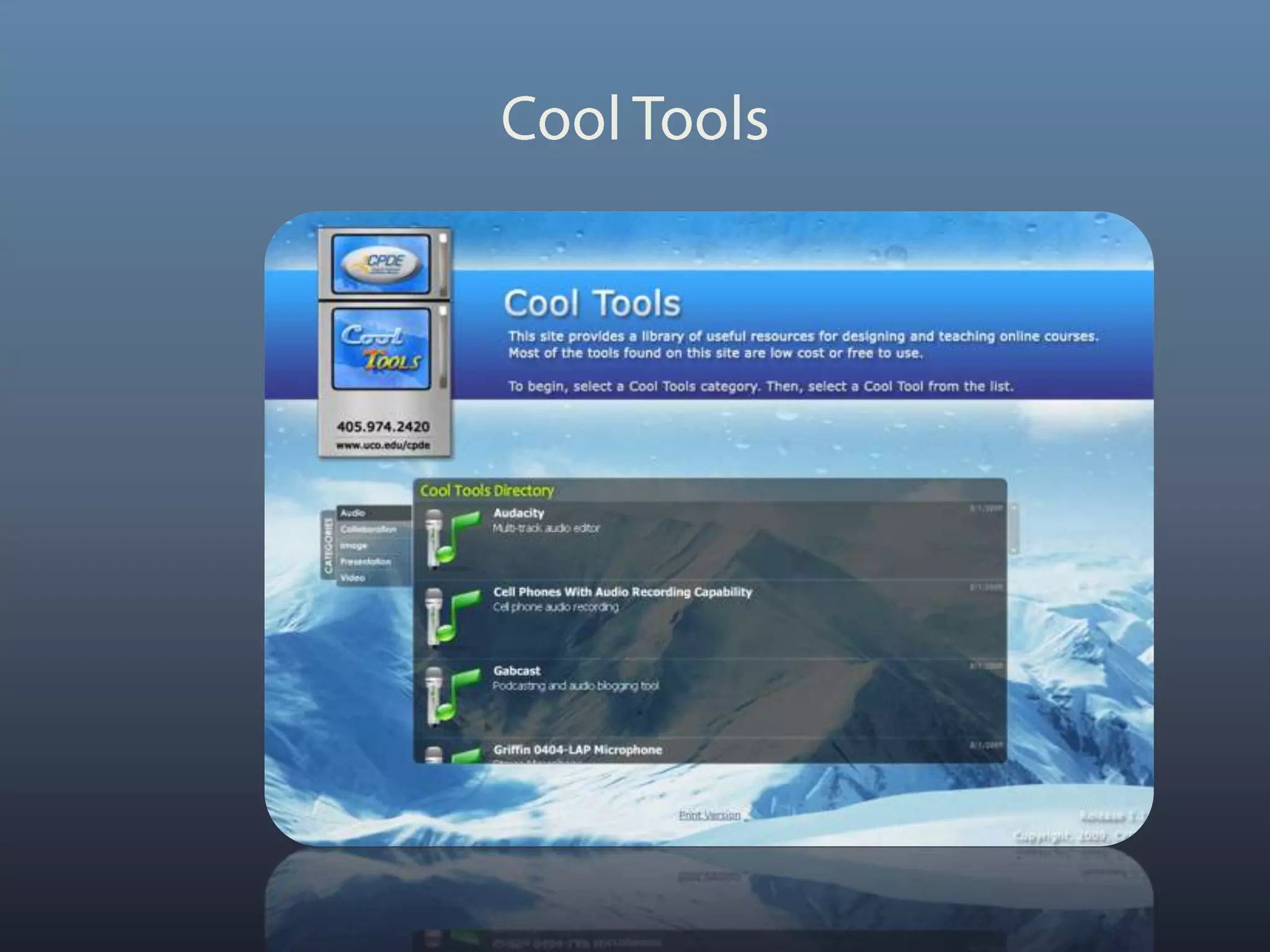 Optional Mini SessionsOne hour longOffered twice during the semesterFocused topics to build foundation for innovative teaching and learning