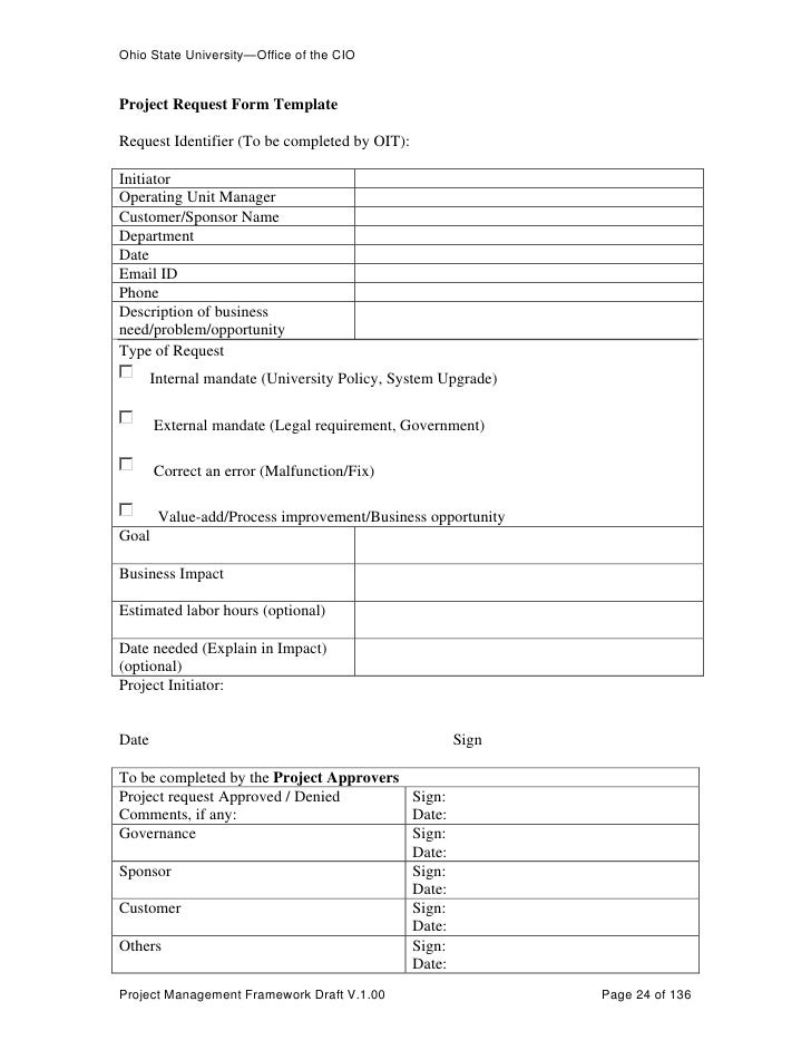 project management framework project management forms