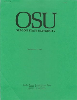 1987 OSU Turf Trials