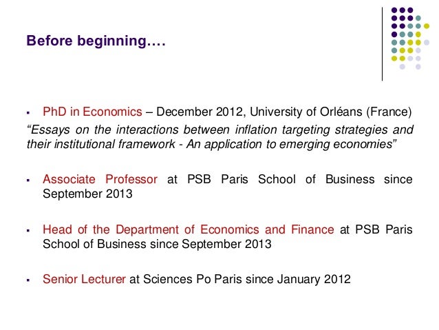 Phd thesis on inflation targeting