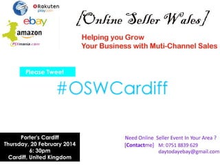 Please Tweet

Porter's Cardiff
Thursday, 20 February 2014
6: 30pm
Cardiff, United Kingdom

 