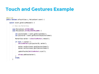 Touch and Gestures Example
 