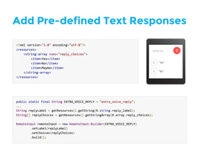 Add Pre-defined Text Responses
 