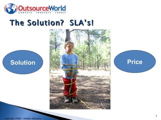The Solution?  SLA’s! Solution Price 