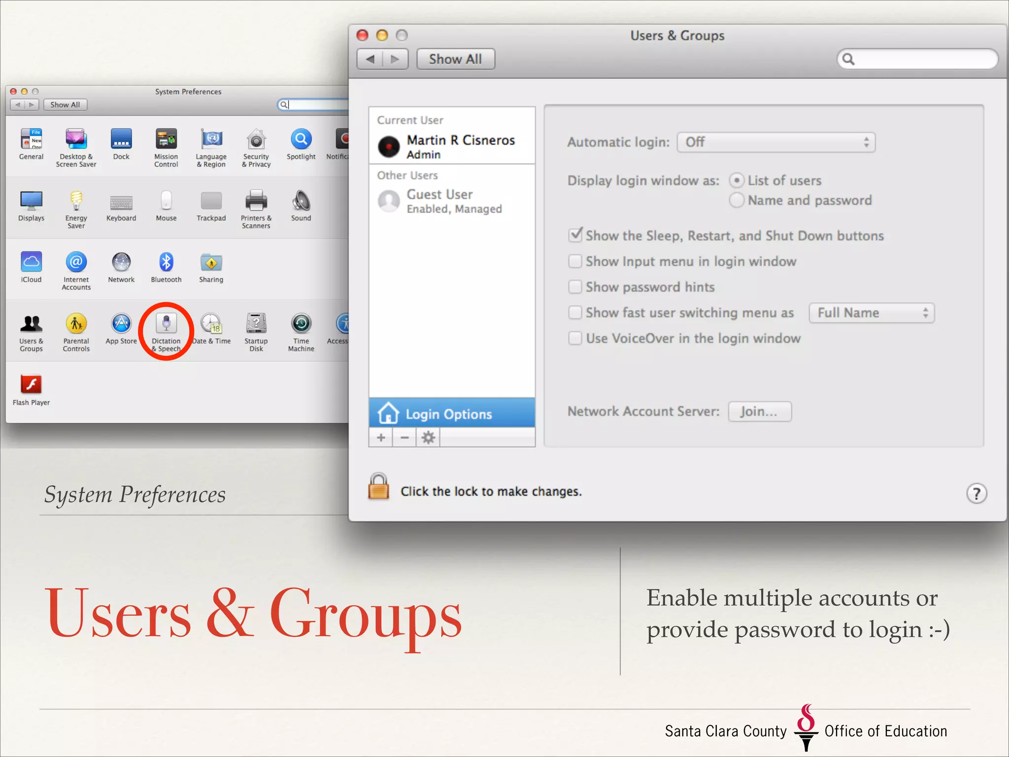 System Preferences

Networks

Set up your connection to
your wiﬁ hotspots or your
other networks

 