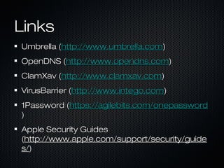 Os x security basics for keeping your mac safe final | PPT