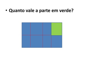 Quanto vale a parte em verde?