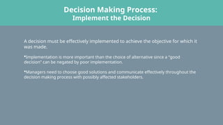 decision making organization theory lecture | PPT