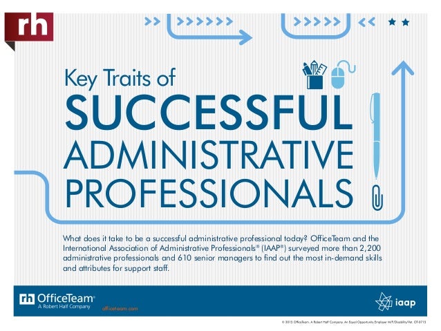 key traits of successful administrative professionals