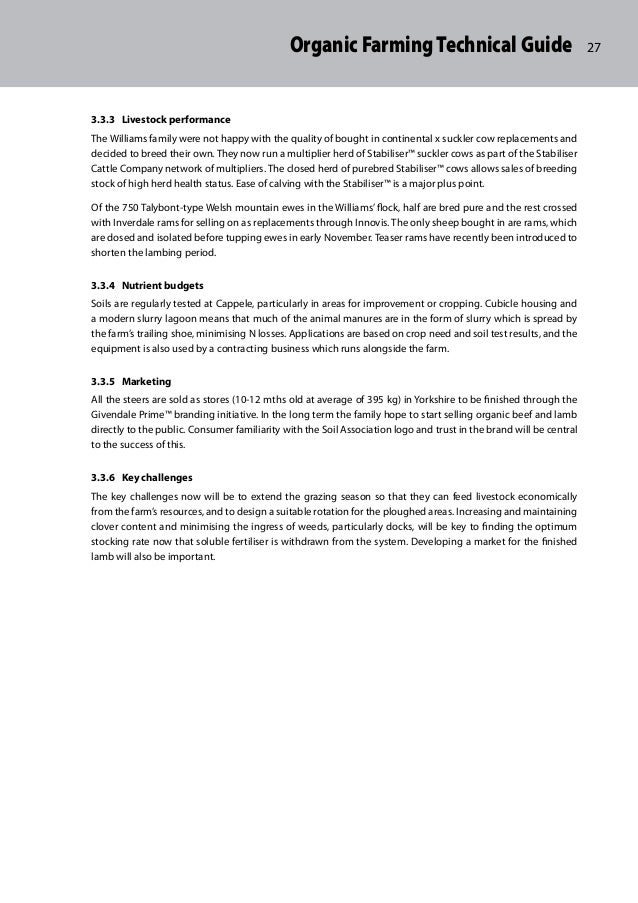 A Farmers' Guide to Organic Upland Beef and Sheep