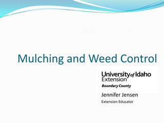 Mulching and Weed Control
Jennifer Jensen
Extension Educator

 