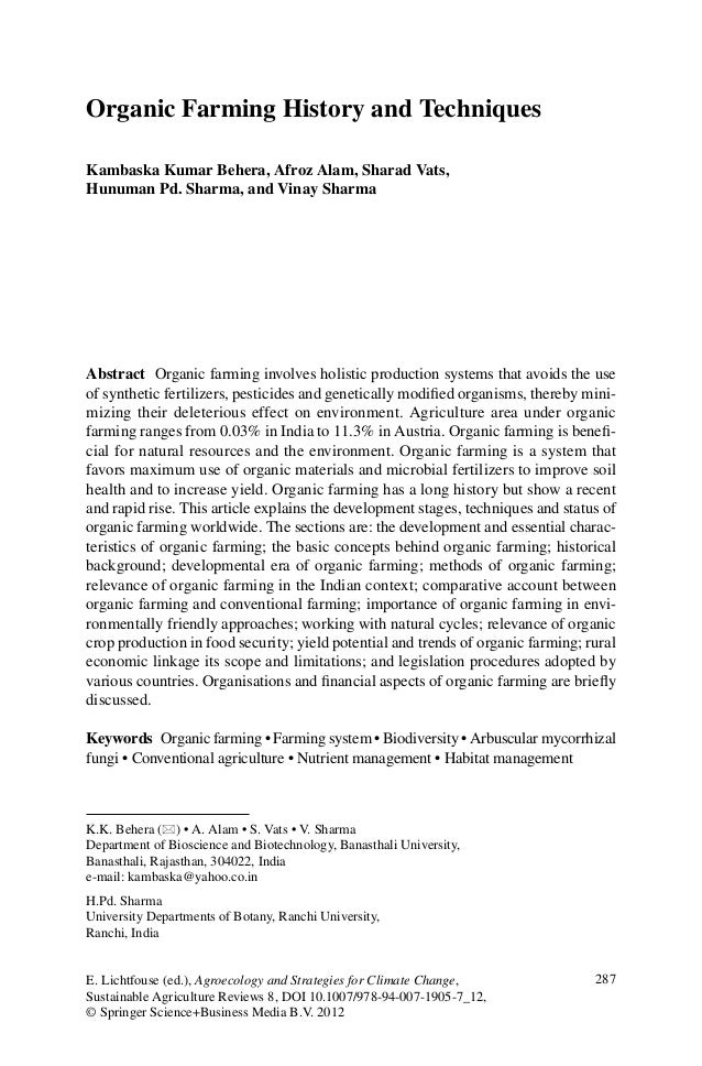 Organic farming essay