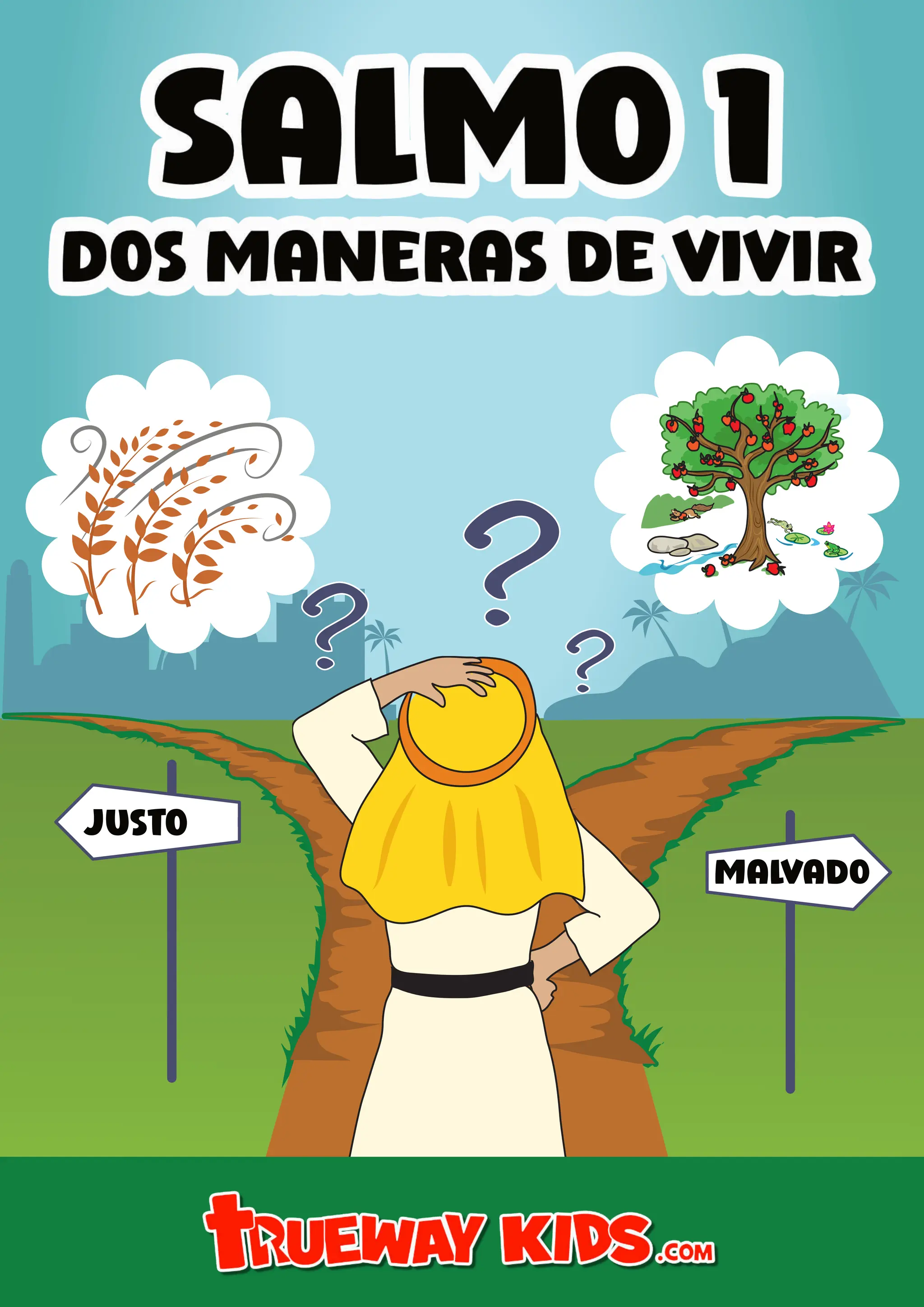 Salmo 1 Doe Maneras De Vivir Salmo Para Niños De Escuela Biblica