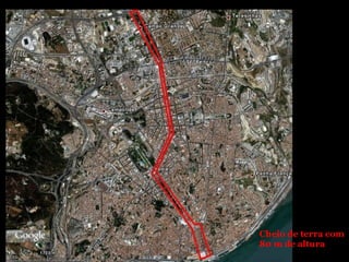 Cheio de terra com 80 m de altura 