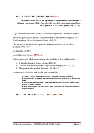 O tabernáculo e sua interpretação