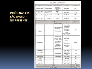 INDÍGENAS EM
SÃO PAULO –
NO PRESENTE

 
