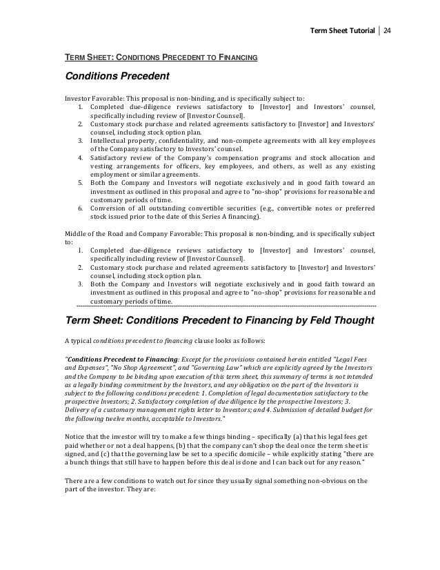 otaf term sheet nuances july 2011 sample term sheet for angel investors