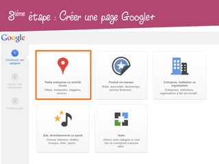 3iéme   étape : Créer une page Google+
 