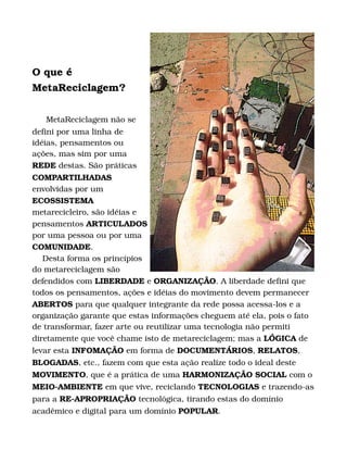 O Tao Do Metareciclagem