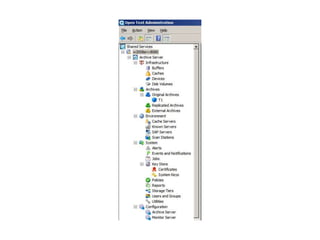 Open Text Archive Server 10.0.0 | PPTX