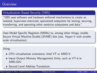 Vbs Virtualization Based Security Windows Internals: fuzzing, hijacking and weaponizing kernel objects | PDF