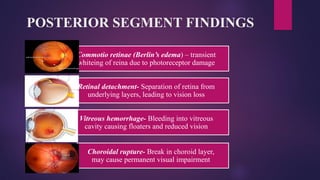 Transient Floaters Ocular Trauma and Blindness: Blunt & Penetrating Eye Injuries | PPTX