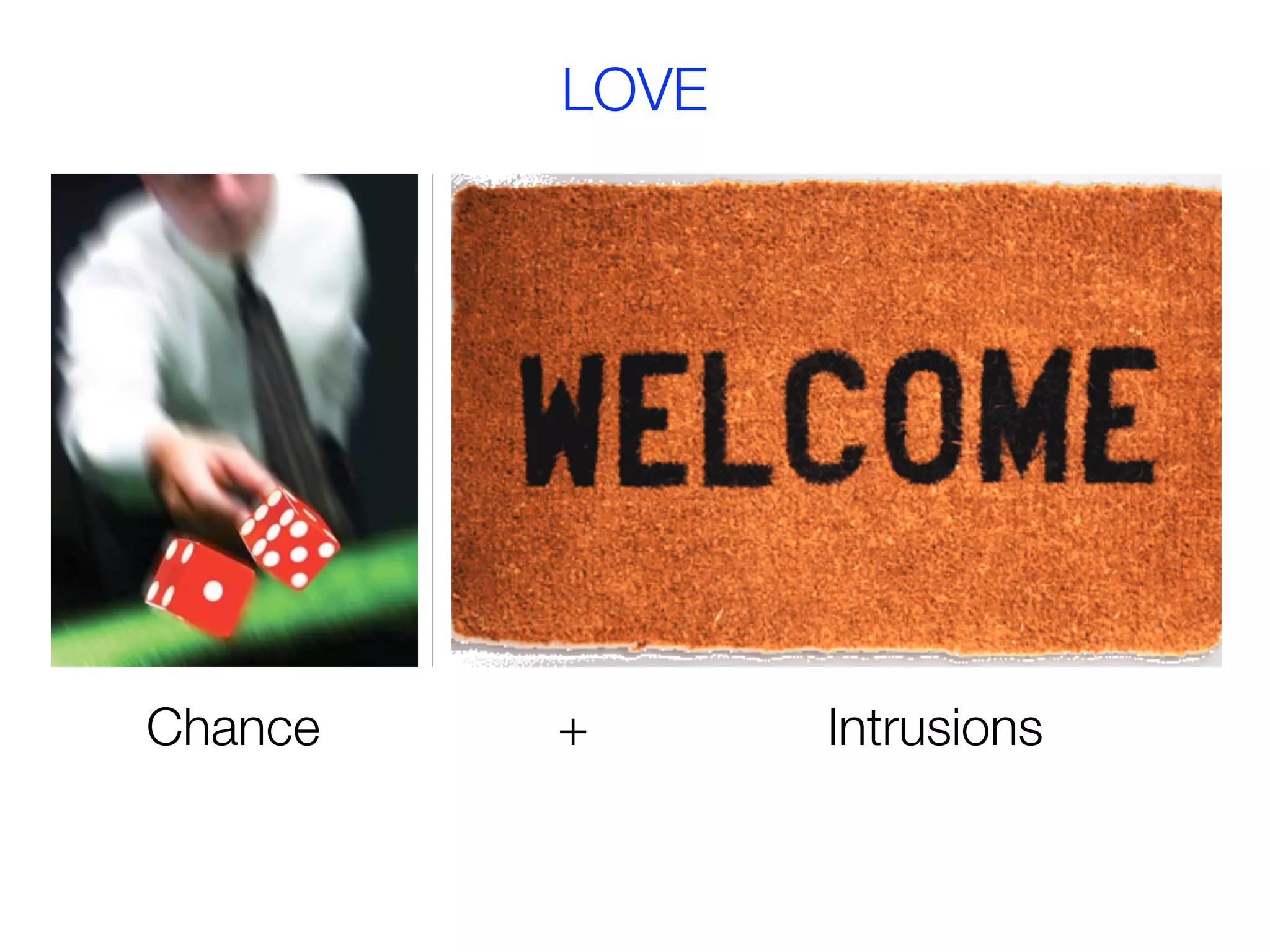 LOVE




Chance   +      Intrusions
 