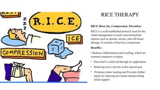 Muscle Strain Rice musculoskeletal injuries (sprains,strains) | PPTX