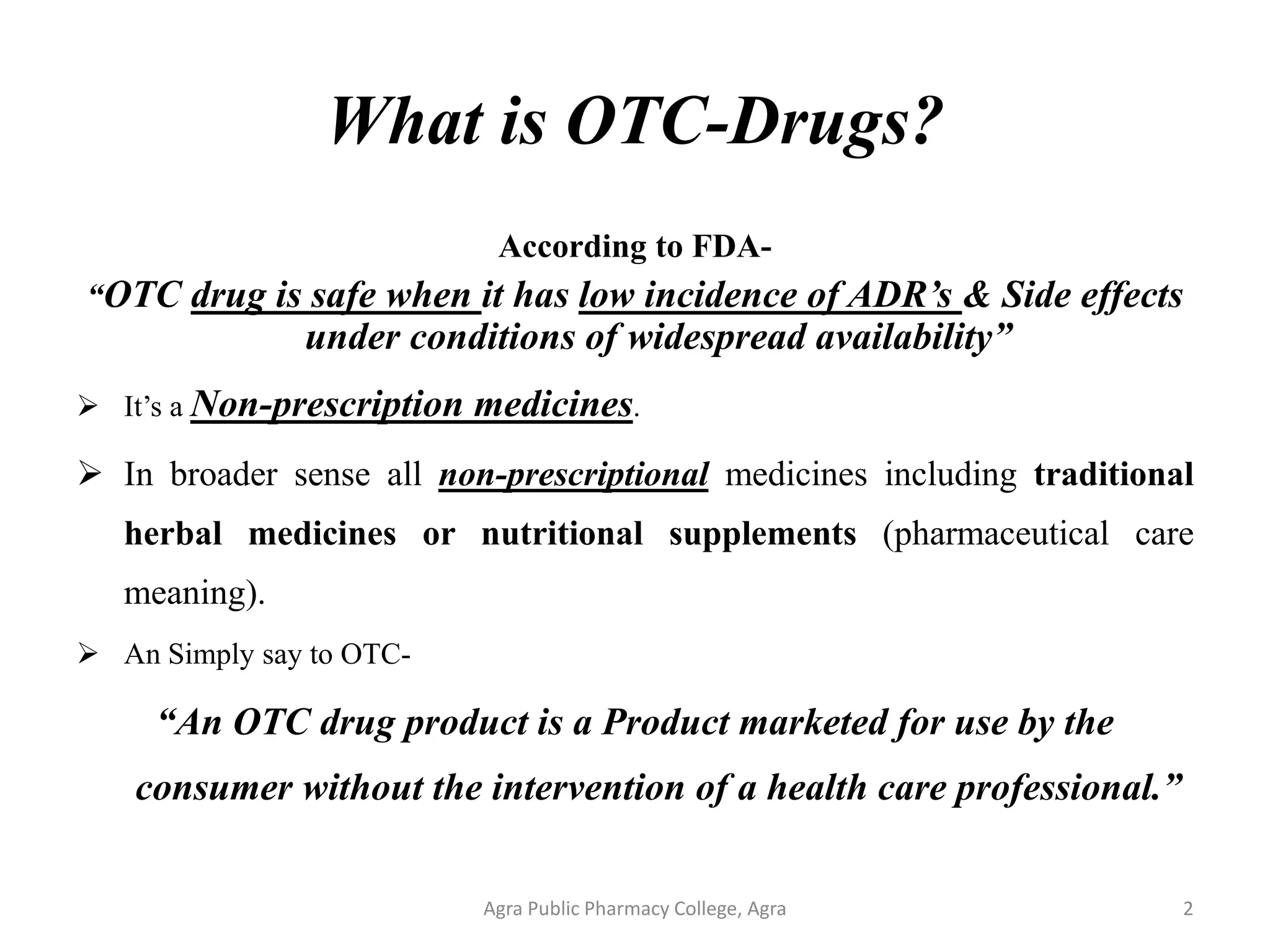Otc drugs use & sales | PDF
