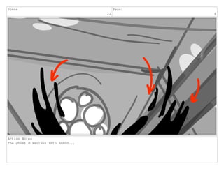 Scene
22
Panel
6
Action Notes
The ghost dissolves into HANDS...
 