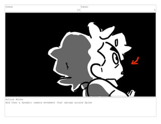 Scene
10
Panel
5
Action Notes
And then a dynamic camera movement that swings around Spike
 