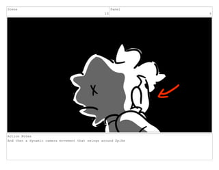 Scene
10
Panel
6
Action Notes
And then a dynamic camera movement that swings around Spike
 