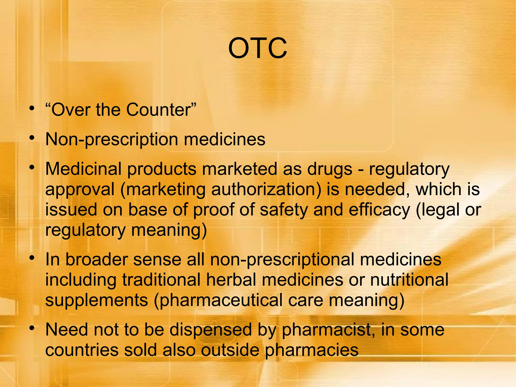 Over the Counter (OTC) Drugs | PPT