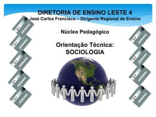DIRETORIA DE ENSINO LESTE 4
José Carlos Francisco – Dirigente Regional de Ensino


              Núcleo Pedagógico

            Orientação Técnica:
               SOCIOLOGIA
 