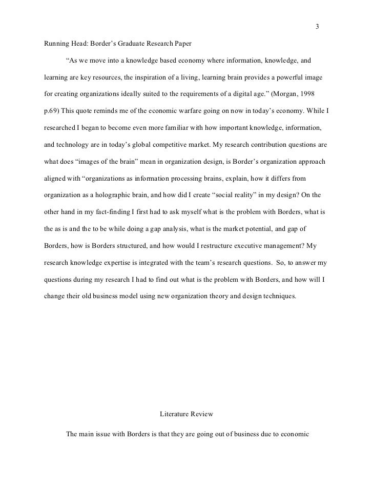 Graduate research paper