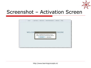 Screenshot – Activation Screen http://www.learningconcepts.in/ 
