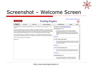 Screenshot – Welcome Screen http://www.learningconcepts.in/ 