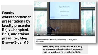 The Open Textbook
Network promotes
access, affordability,
and student success
through the use of
open textbooks.
http://research.cehd.umn.edu/otn/
Over 350 active
network campuses
As of 2016:
$3.1 million in textbook savings reported by 9 early members
 