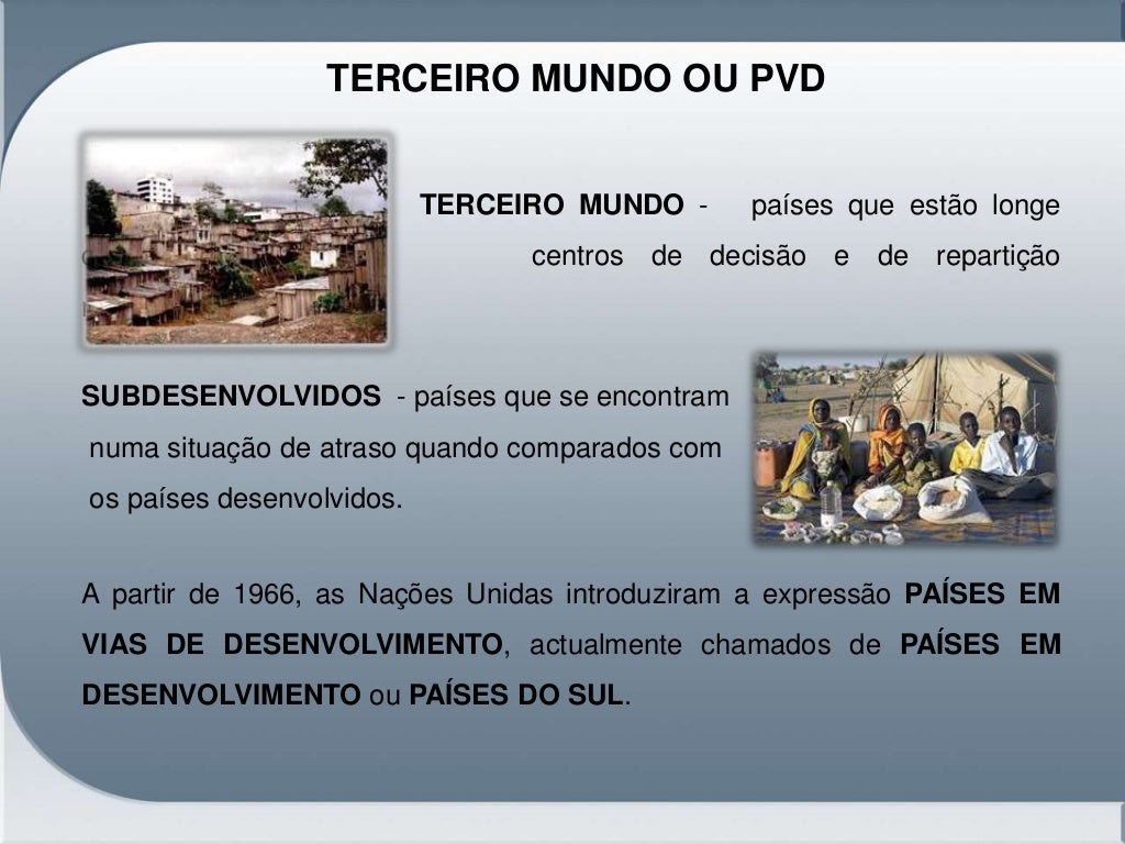 Ajuda Internacional Aos Paises Do Terceiro Mundo