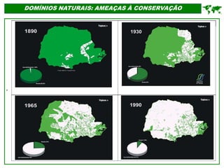 '
DOMÍNIOS NATURAIS: AMEAÇAS À CONSERVAÇÃO

 
