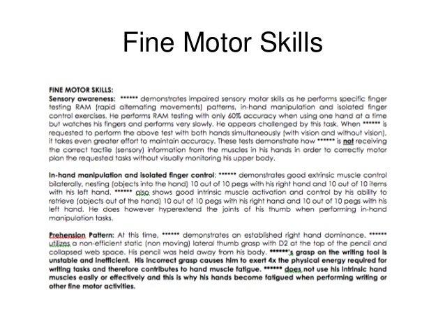 Occupational Therapy Evaluations
