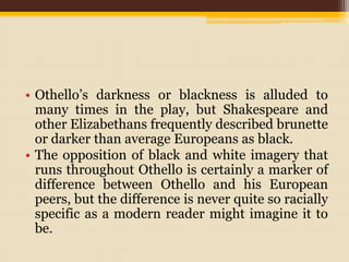 Racism in Othello - William Shakespeare | PPTX